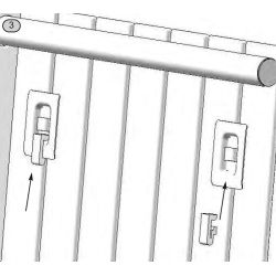 Paire de clips de fixation pour radiateur ACOVA FASSANE